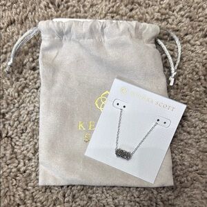 Kendra Scott Silver Druzy Necklace